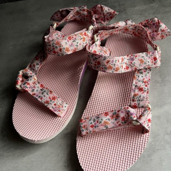 Time And Tru Cushion Sole Women’s Floral Strappy Slip On  Sandals Size 7 - Picture 12 of 15